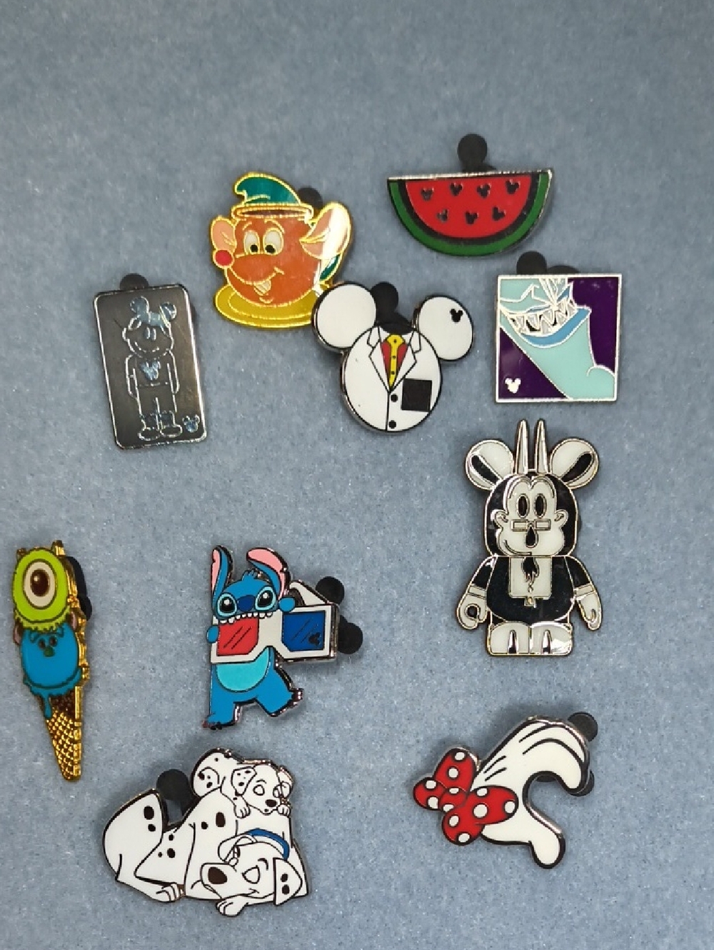 Disney Character Enamel Trading Pins Lot Of 10 Assorted